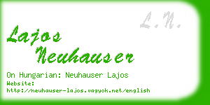lajos neuhauser business card
